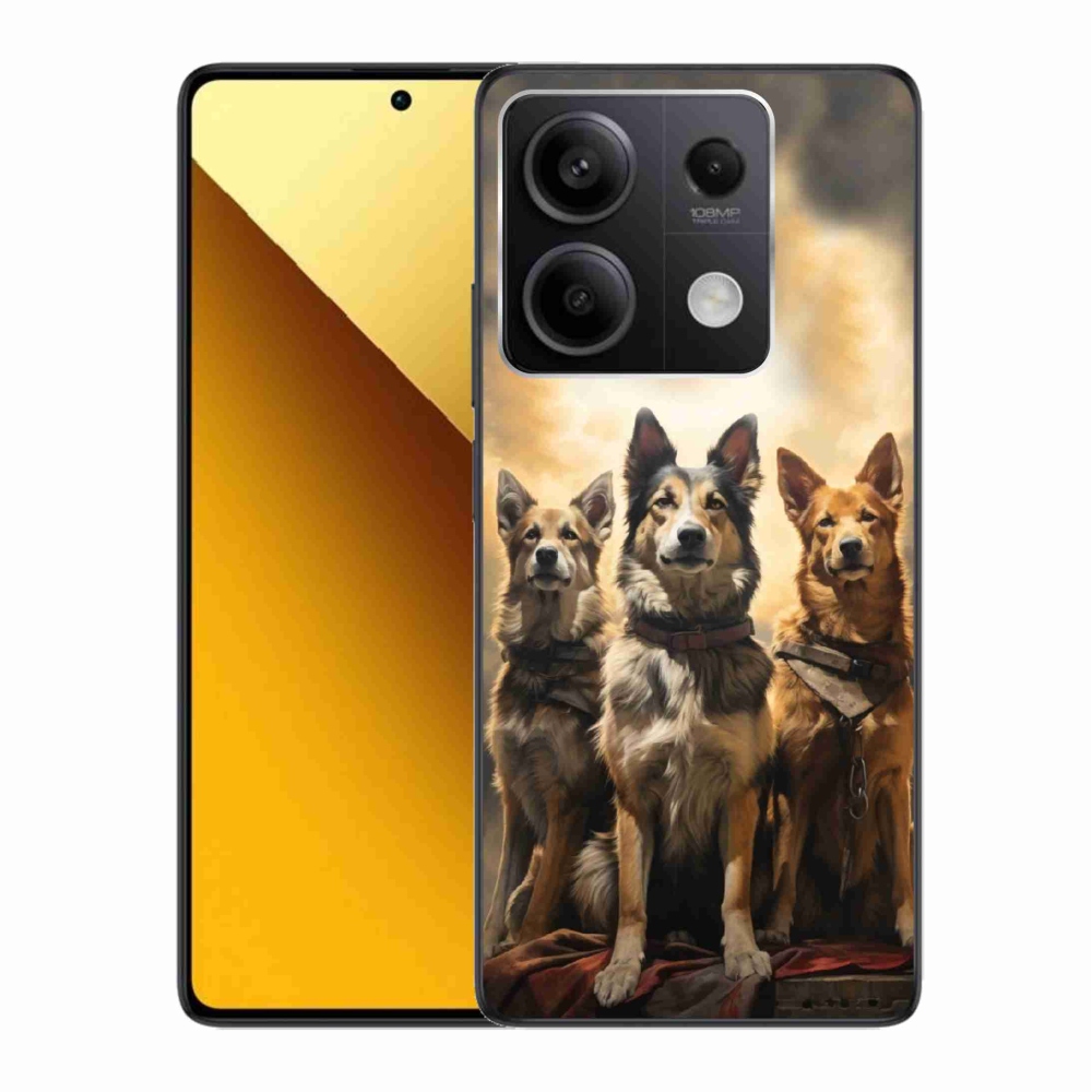 Gelový kryt mmCase na Xiaomi Redmi Note 13 5G - tři psi