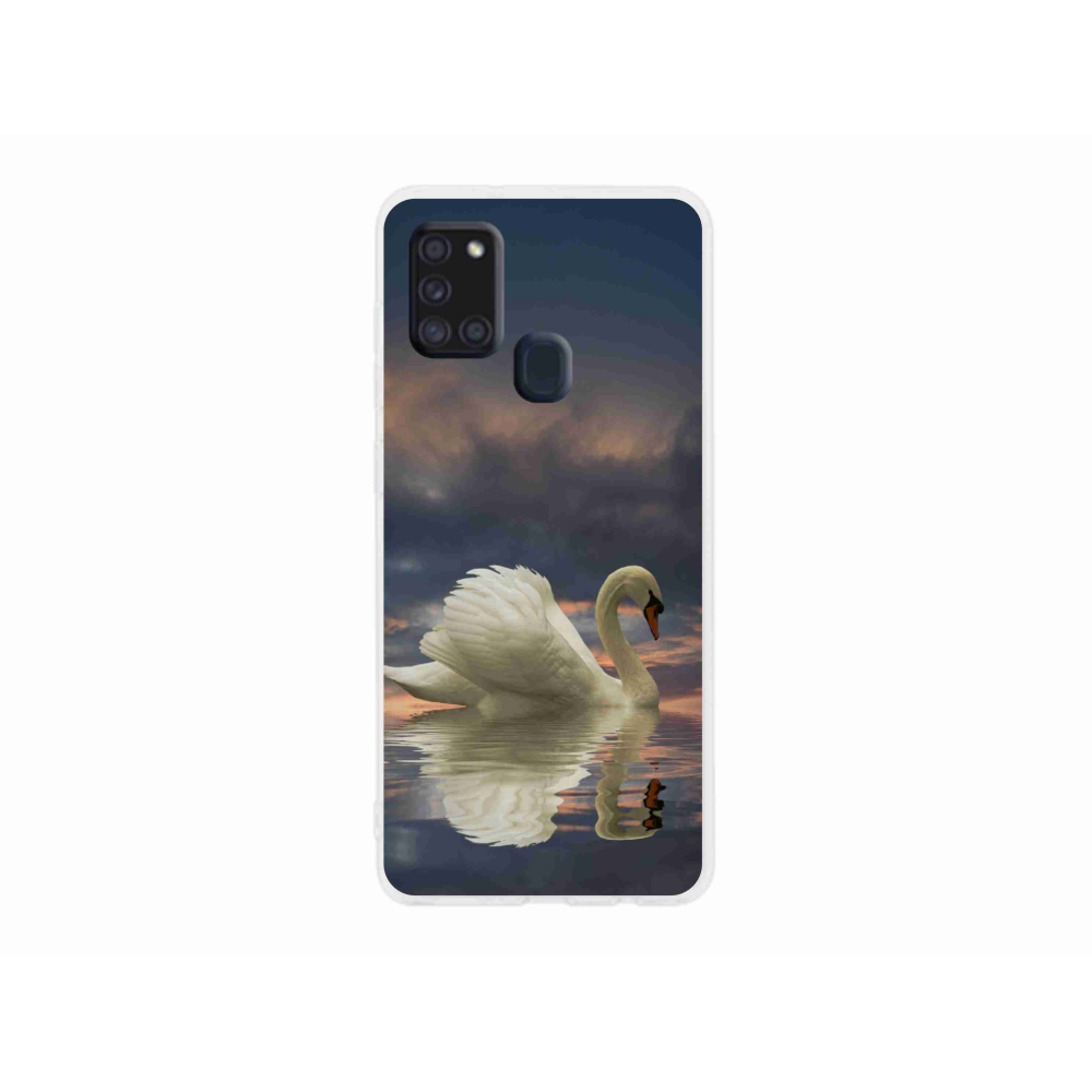 Gelový kryt mmCase na Samsung Galaxy A21s - labuť