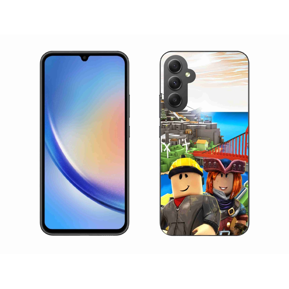Gelový kryt mmCase na Samsung Galaxy A34 5G - roblox 1