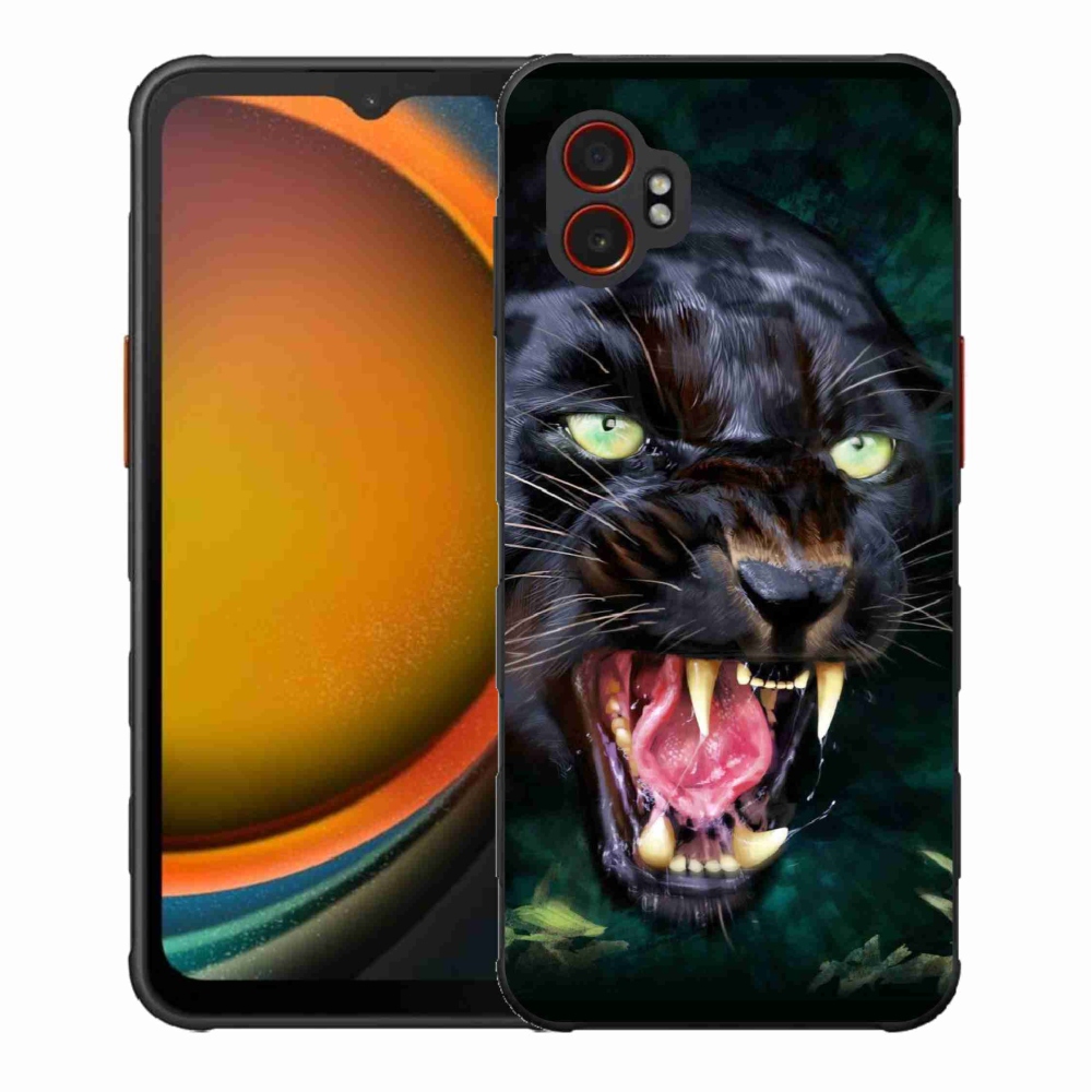 Gelový kryt mmCase na Samsung Galaxy Xcover 7 Pro - rozzuřený černý panter