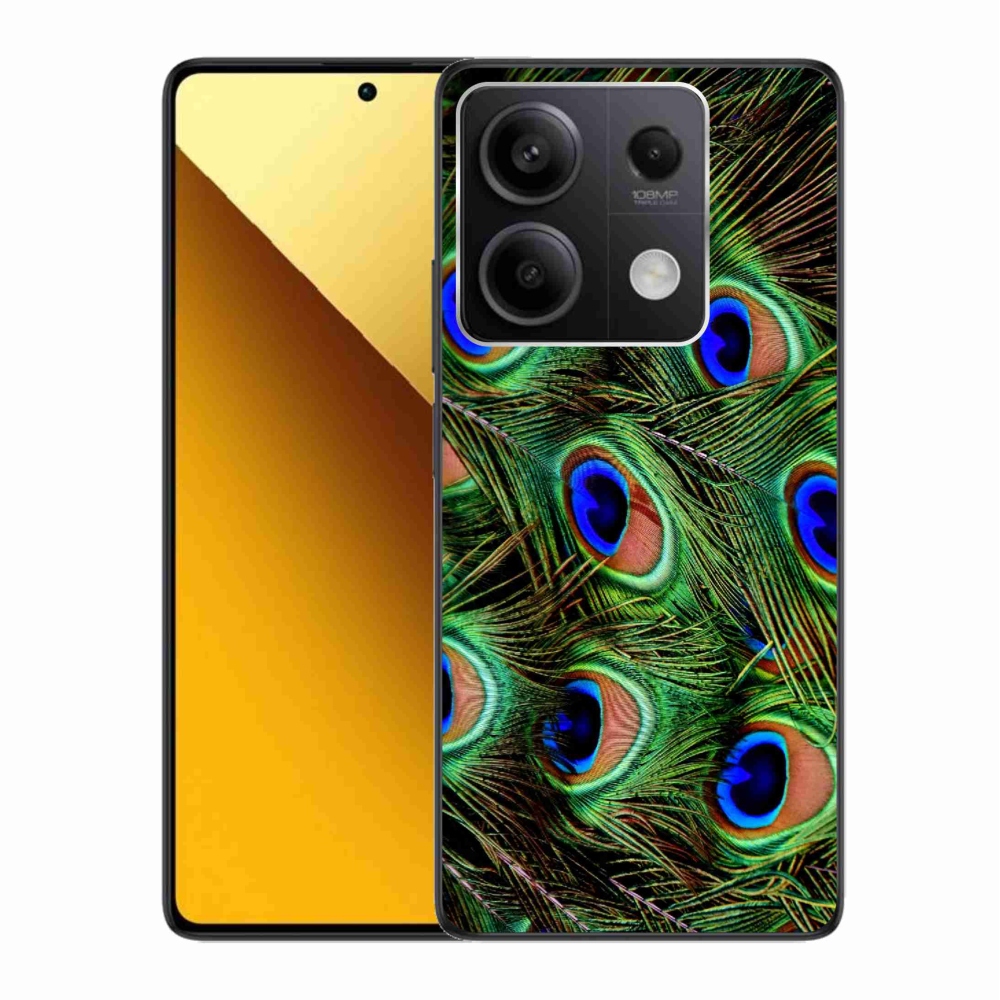 Gelový kryt mmCase na Xiaomi Redmi Note 13 5G - paví peří