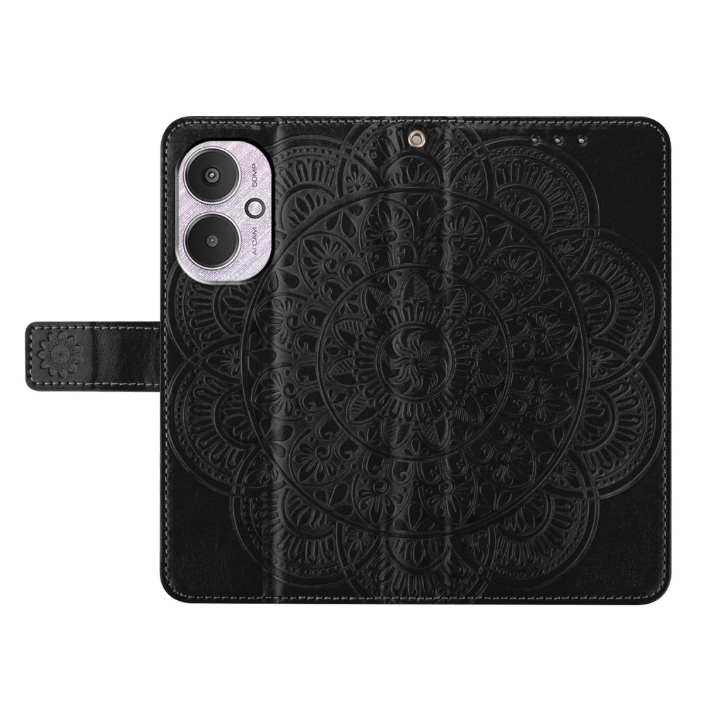 Mandala knížkové pouzdro na Xiaomi Redmi 13C 5G - černé