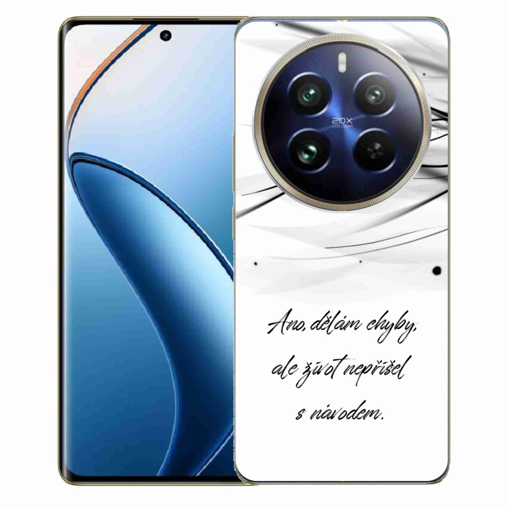 Gelový kryt mmCase na Realme 12 Pro 5G/12 Pro+ 5G - citát bílé pozadí