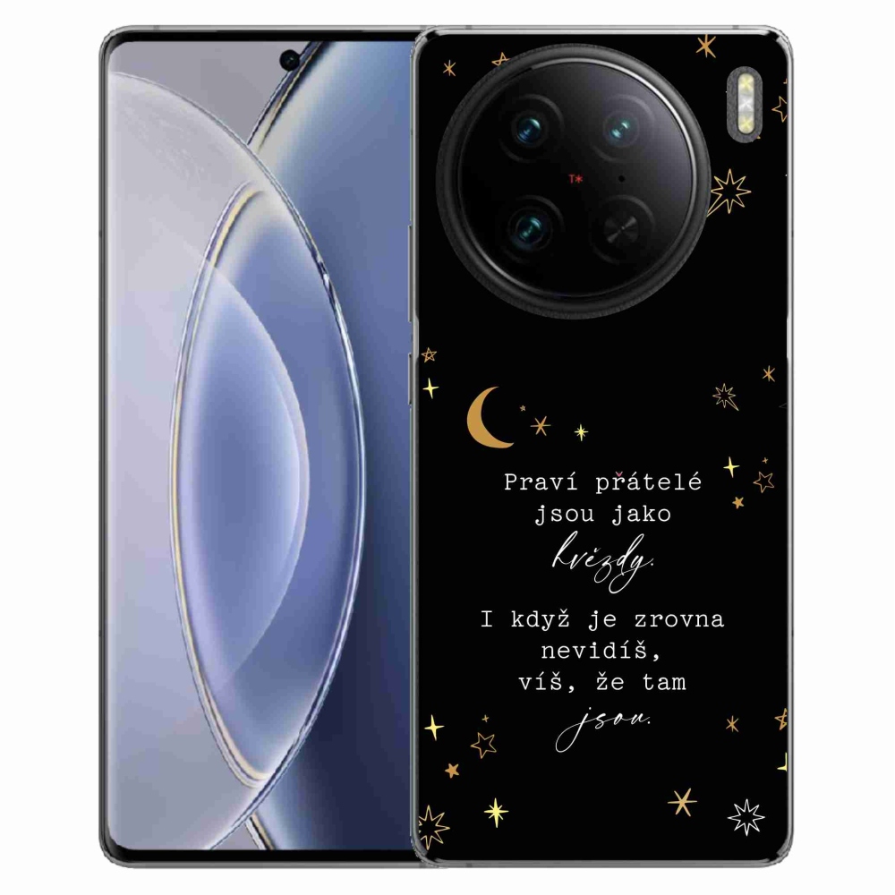 Gelový kryt mmCase na Vivo X90 Pro - citát 6 černé pozadí
