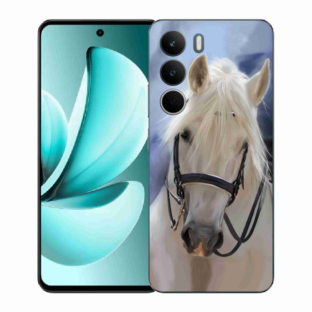Gelový kryt mmCase na Realme C71 - bílý kůň