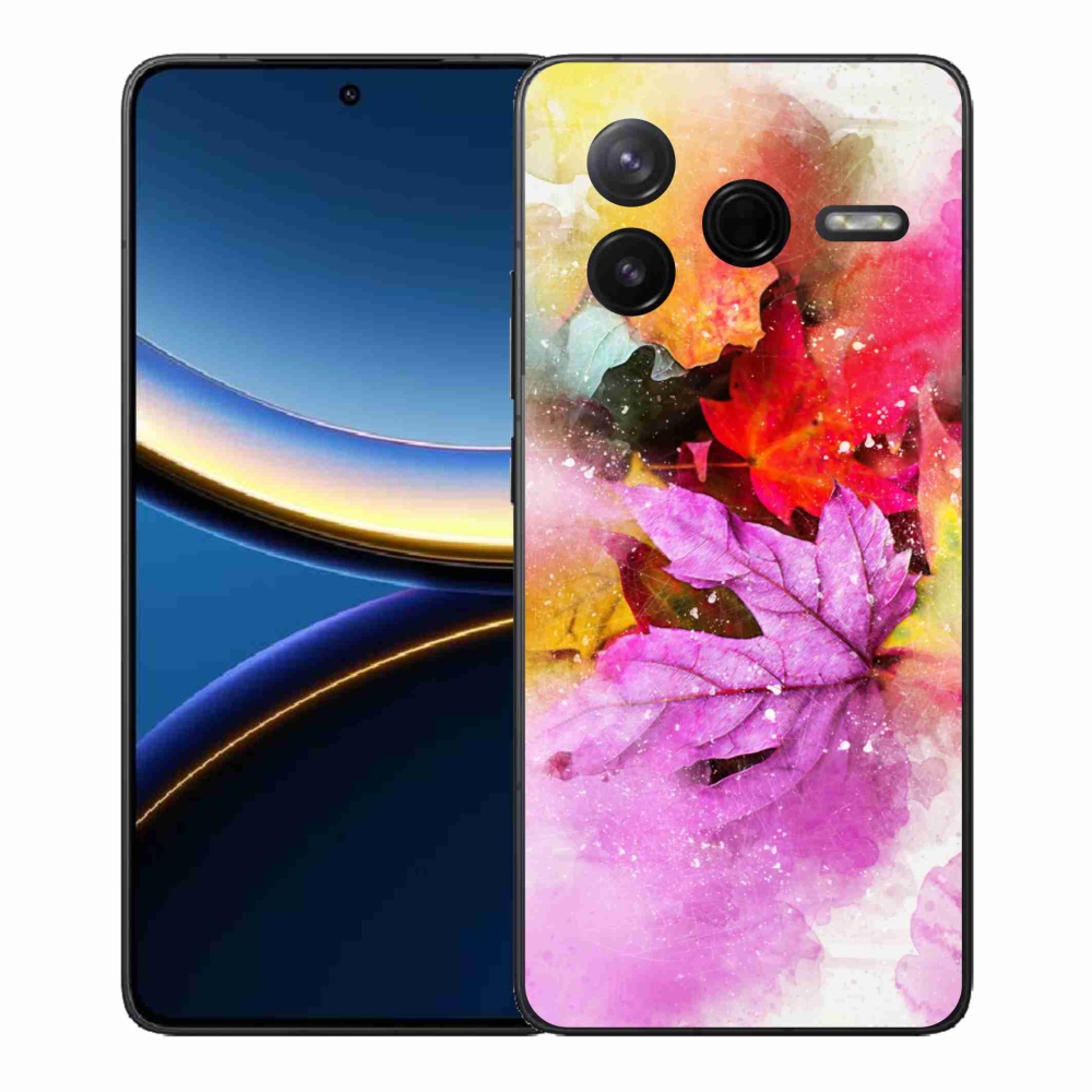 Gelový kryt mmCase na Xiaomi Poco F7 Pro - barevné listy