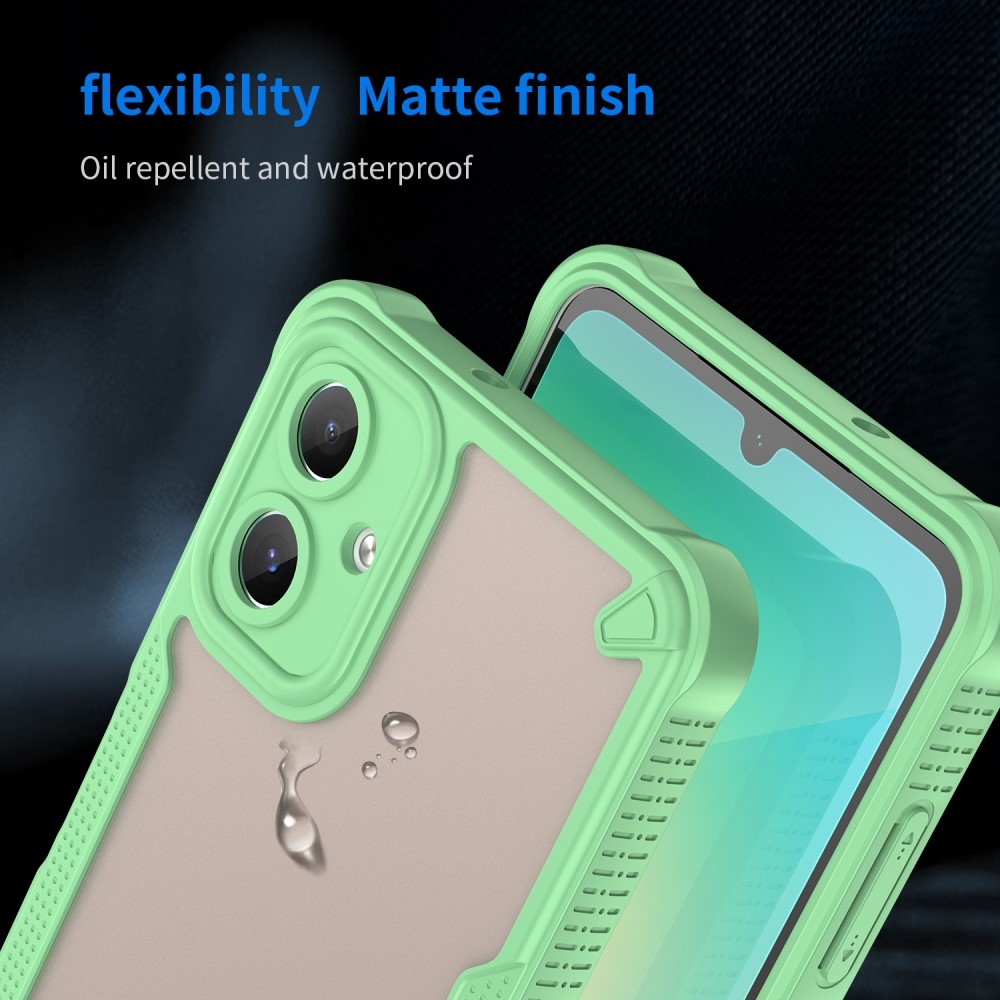 Frosted odolný kryt na Samsung Galaxy A06 4G - zelený