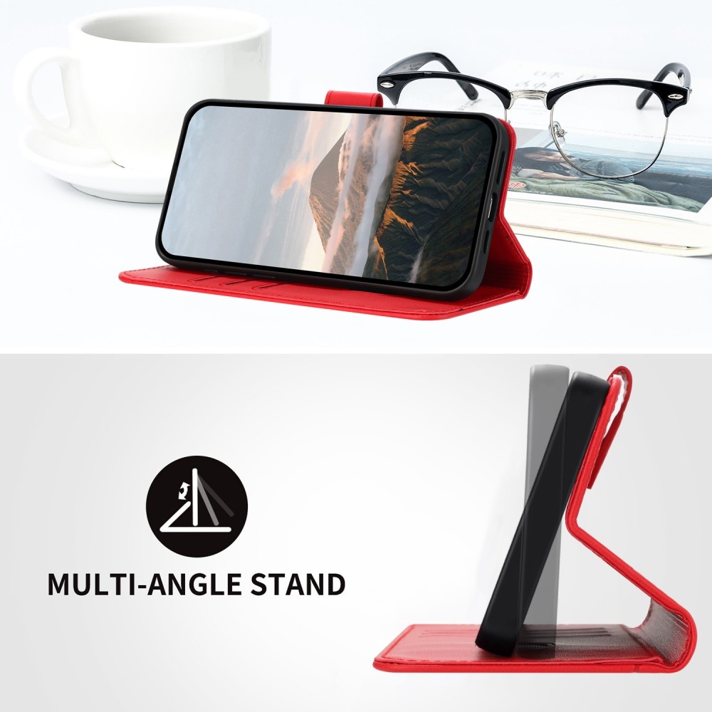 Triangles knížkové pouzdro na Vivo V50 Lite 4G/5G - červené