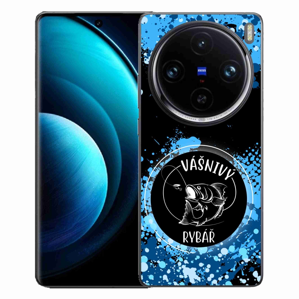 Gelový kryt mmCase na Vivo X100 Pro 5G - vášnivý rybář černé pozadí