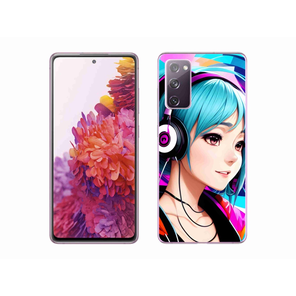 Gelový kryt mmCase na Samsung Galaxy S20 FE - dívka se sluchátky