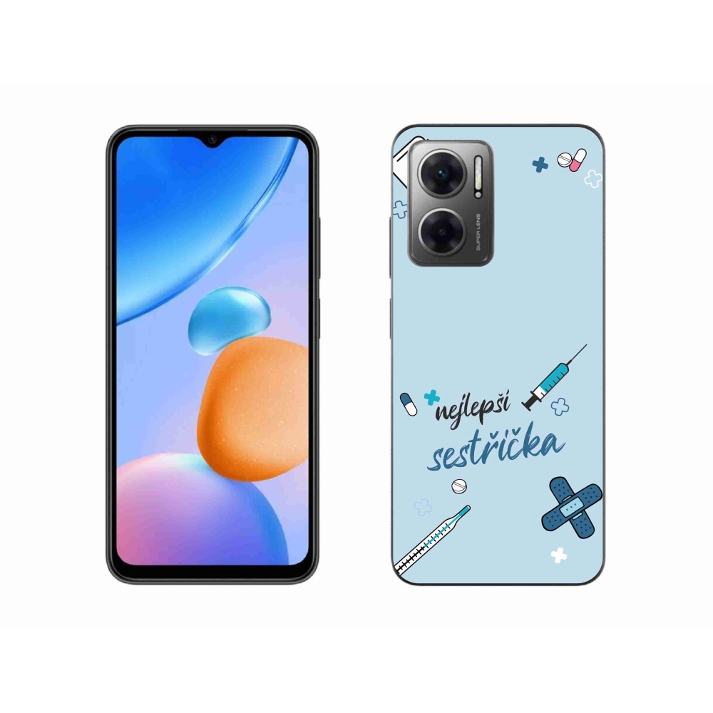Gelový kryt mmCase na Xiaomi Redmi 10 5G - nejlepší sestřička modré pozadí
