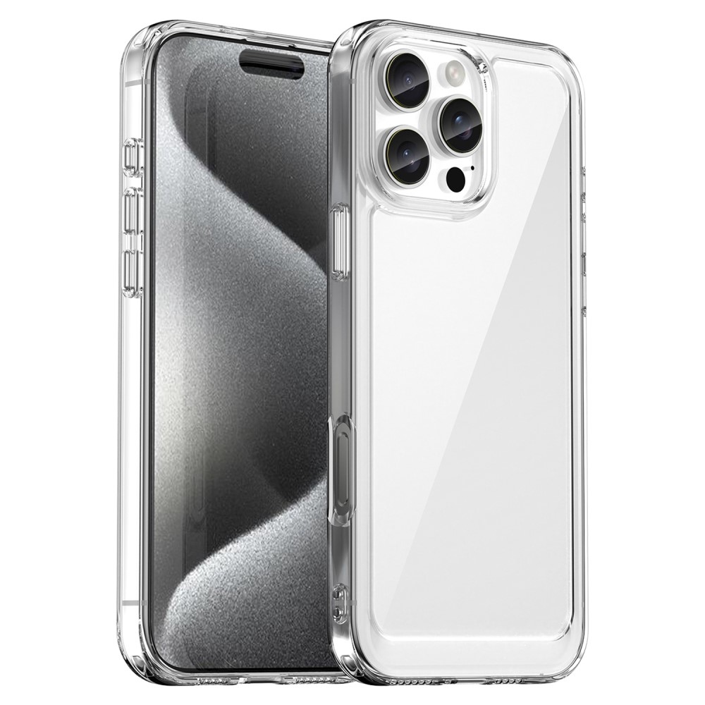 Gelový obal s pevnými zády na iPhone 16 Pro Max - průhledný