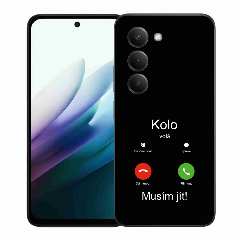 Gelový kryt mmCase na Xiaomi Redmi 15 4G/5G (171mm) - kolo volá černé pozadí