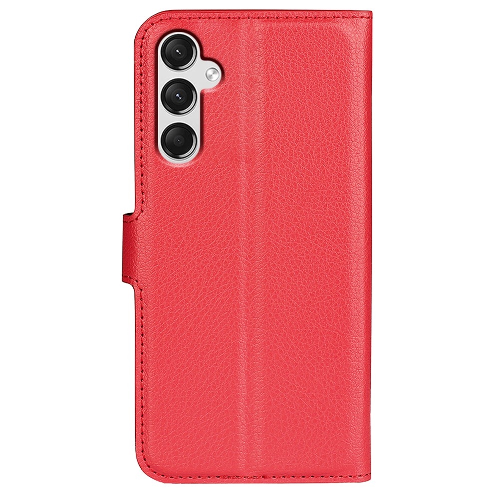 Litchi knížkové pouzdro na Samsung Galaxy A25 5G - červené