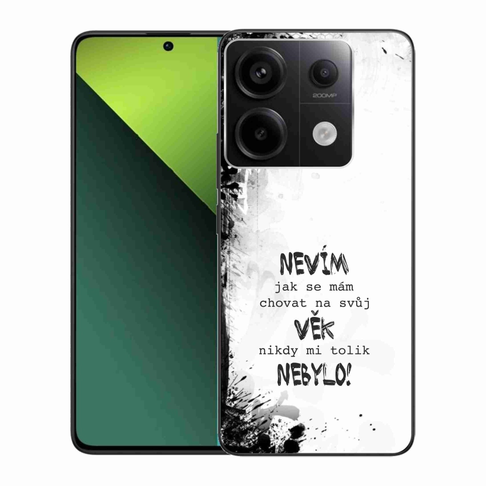 Gelový kryt mmCase na Xiaomi Redmi Note 13 Pro 5G/Poco X6 5G - vtipný text 14 bílé pozadí