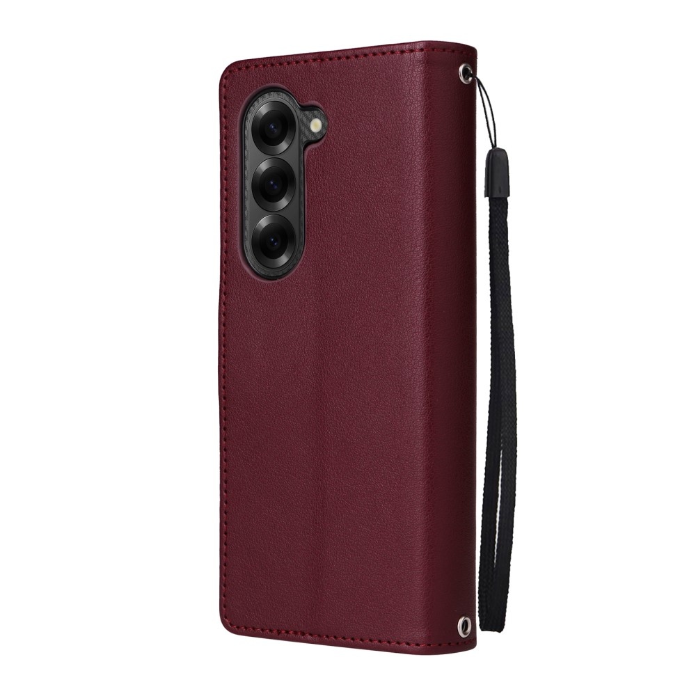 Wallet knížkové pouzdro na Samsung Galaxy Z Fold6 5G - vínové