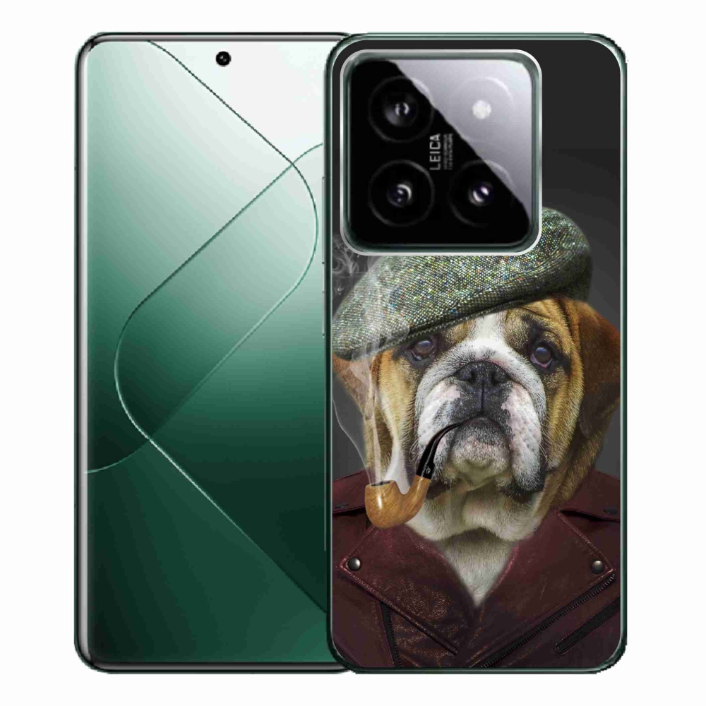 Gelový kryt mmCase na Xiaomi 14 Pro - pes s fajfkou