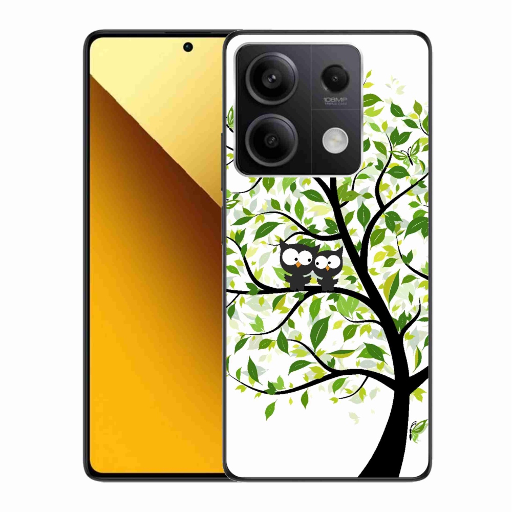 Gelový kryt mmCase na Xiaomi Redmi Note 13 5G - sovičky na stromě