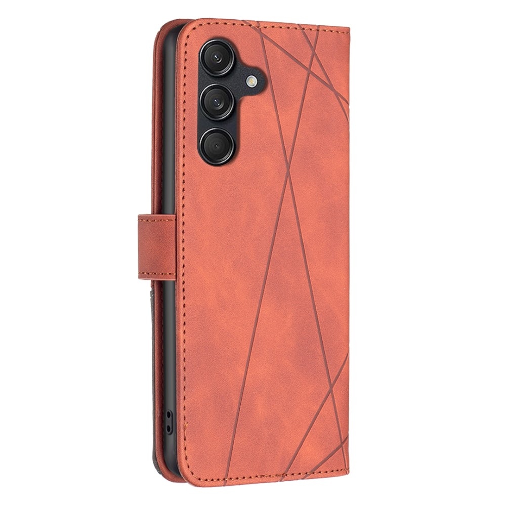 BINFEN knížkové pouzdro na Samsung Galaxy M55 5G - hnědé