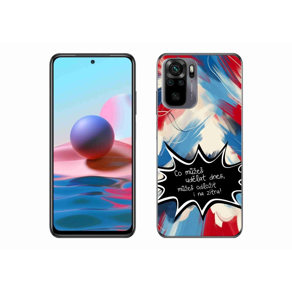 Gelový kryt mmCase na Xiaomi Redmi Note 10 4G - vtipný text 9 černé pozadí