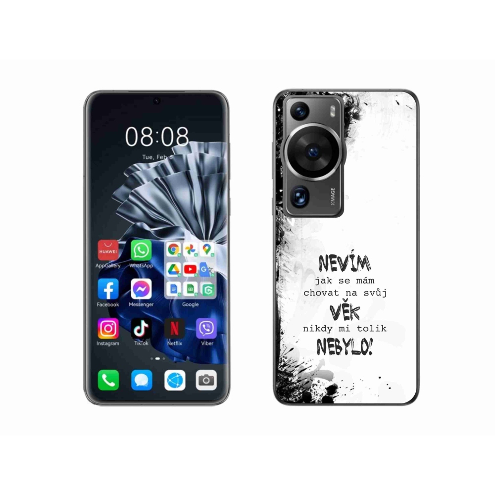 Gelový kryt mmCase na Huawei P60 Pro - vtipný text 14 bílé pozadí