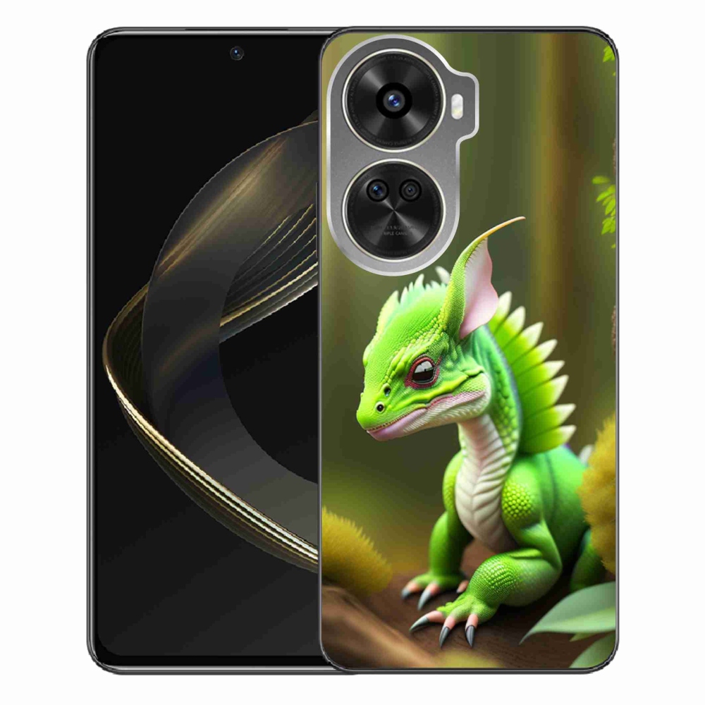 Gelový kryt mmCase na Huawei Nova 12 SE - zelený dráček