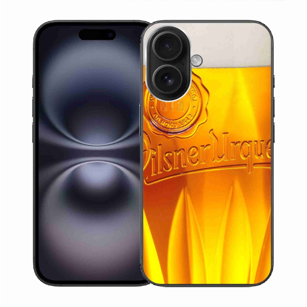 Gelový kryt mmCase na iPhone 16 - pivo