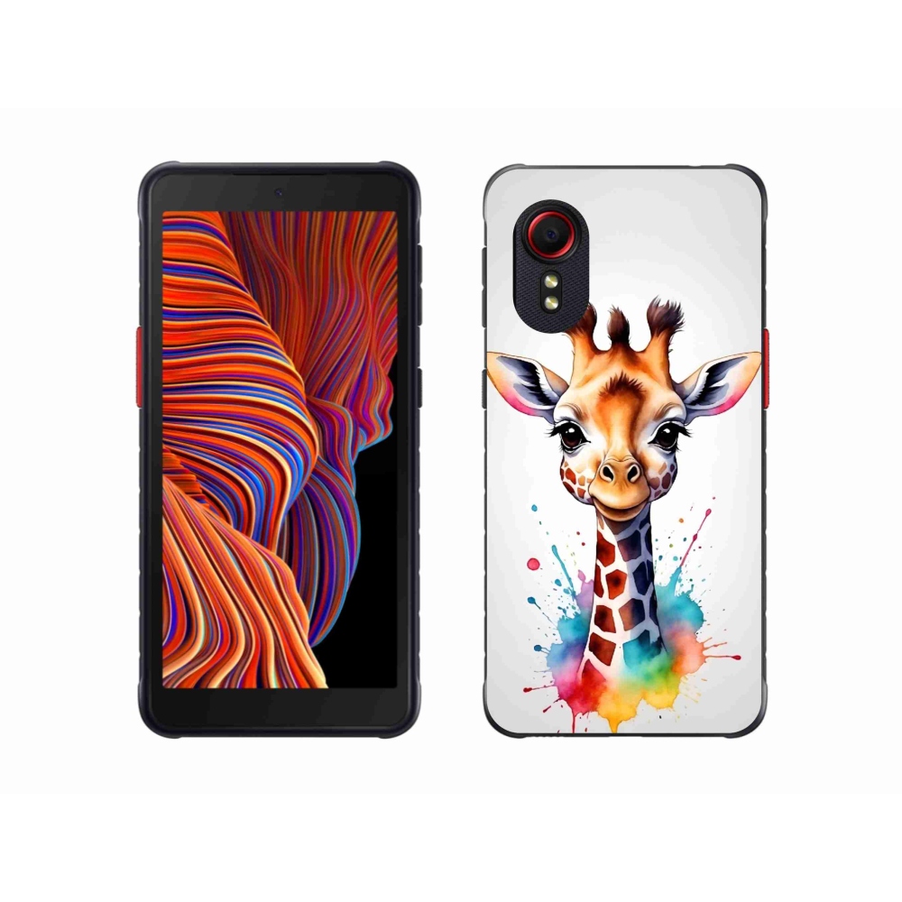 Gelový kryt mmCase na Samsung Galaxy Xcover 5 - žirafa 1