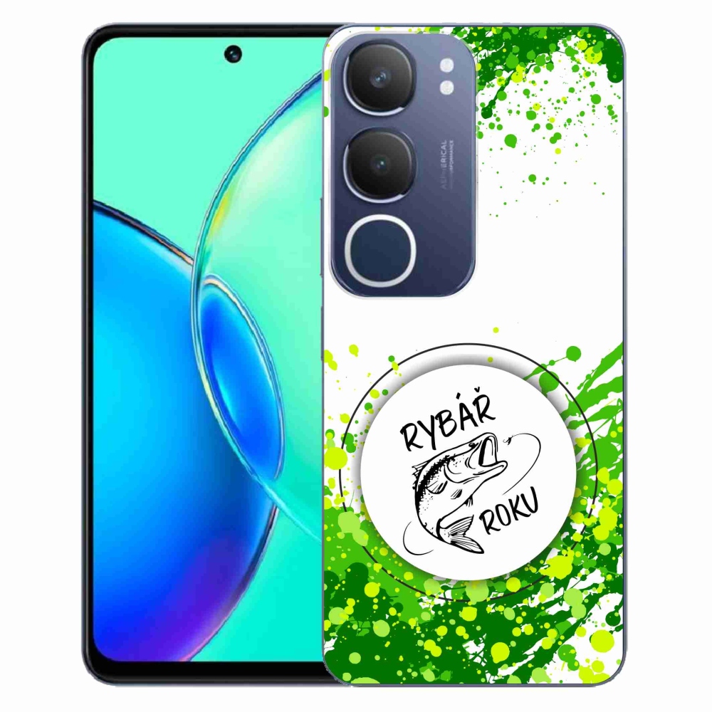 Gelový kryt mmCase na Vivo Y19s - rybář roku bílé pozadí