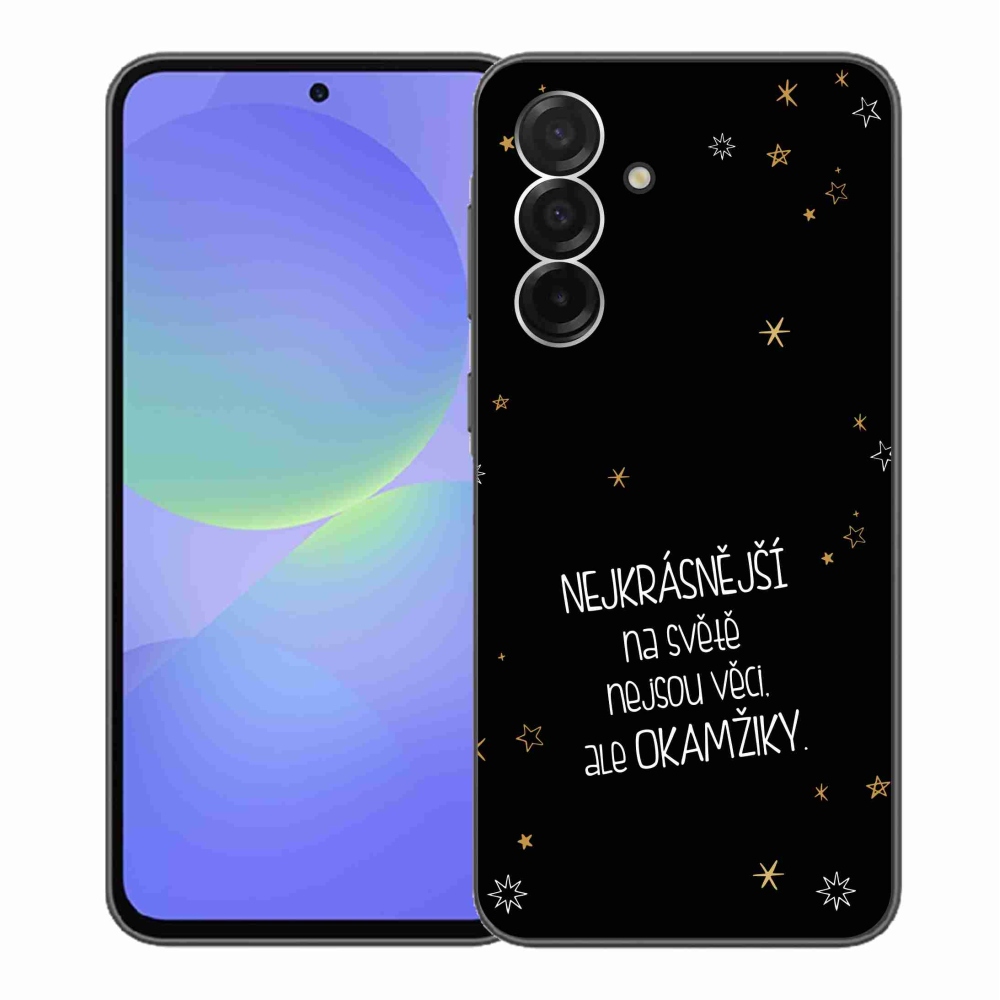 Gelový kryt mmCase na Samsung Galaxy A36 5G - citát 4 černé pozadí