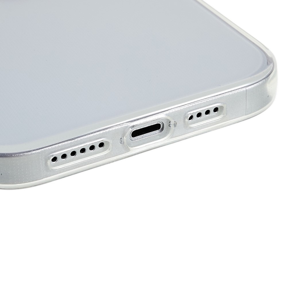Průhledný gelový obal na iPhone 15 Plus - průhledný
