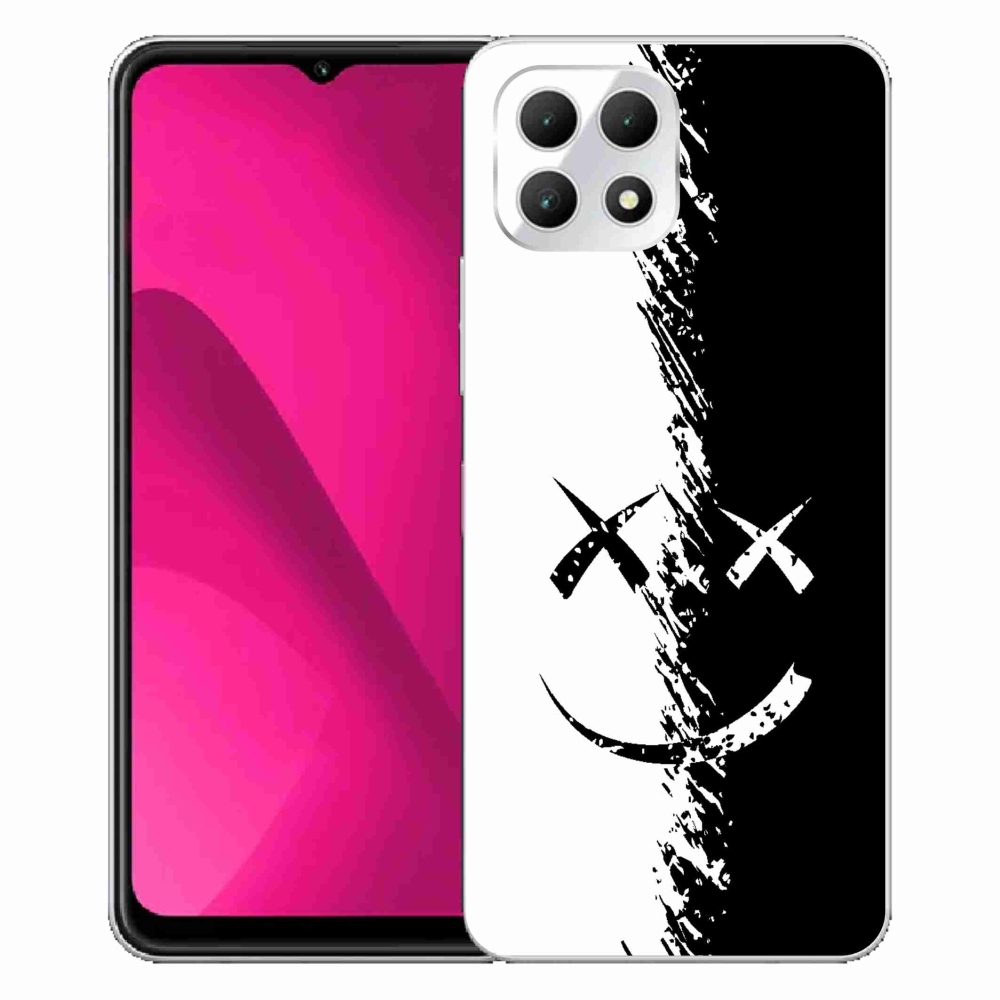 Gelový kryt mmCase na T-Mobile T Phone 2 - černobílý smajlík