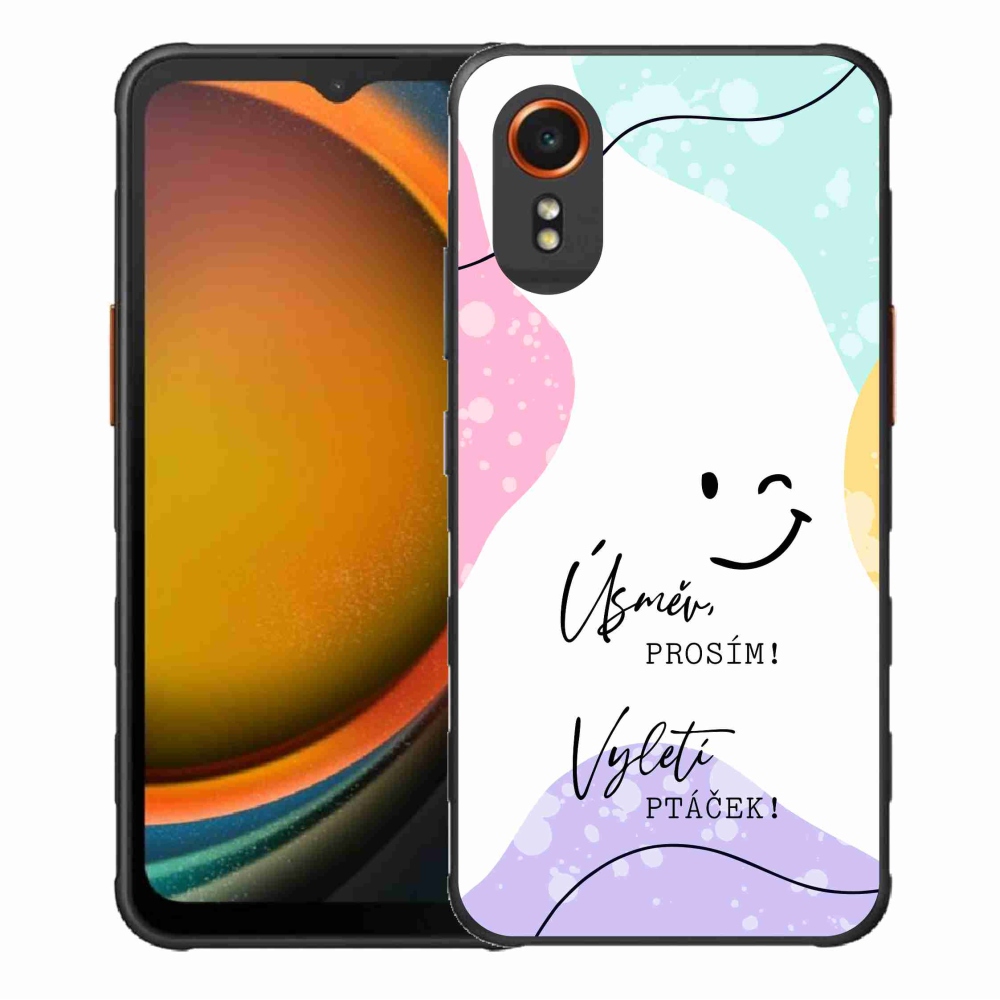 Gelový kryt mmCase na Samsung Galaxy Xcover 7 - vtipný text 4 bílé pozadí