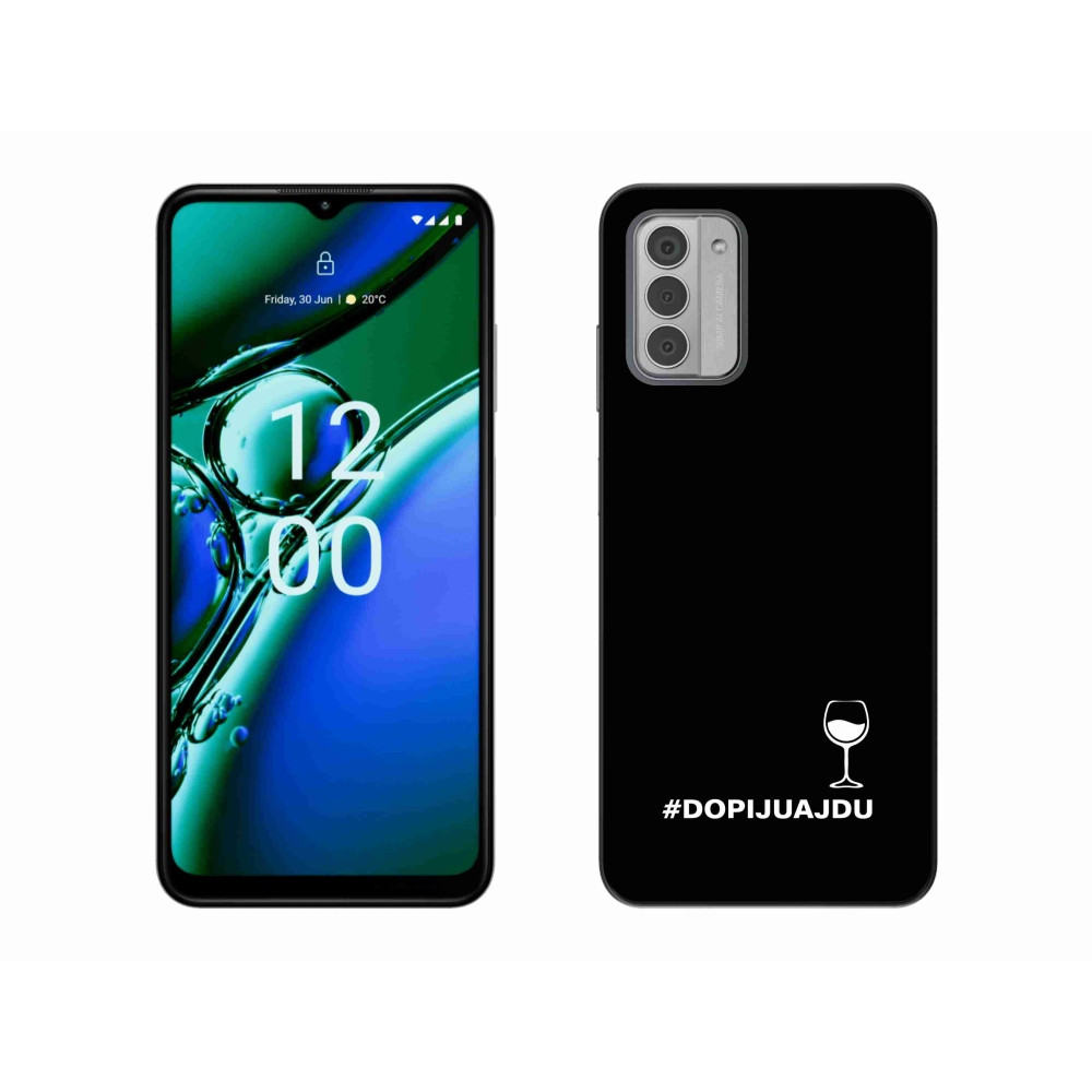 Gelový kryt mmCase na Nokia G42 - vinný motiv černé pozadí