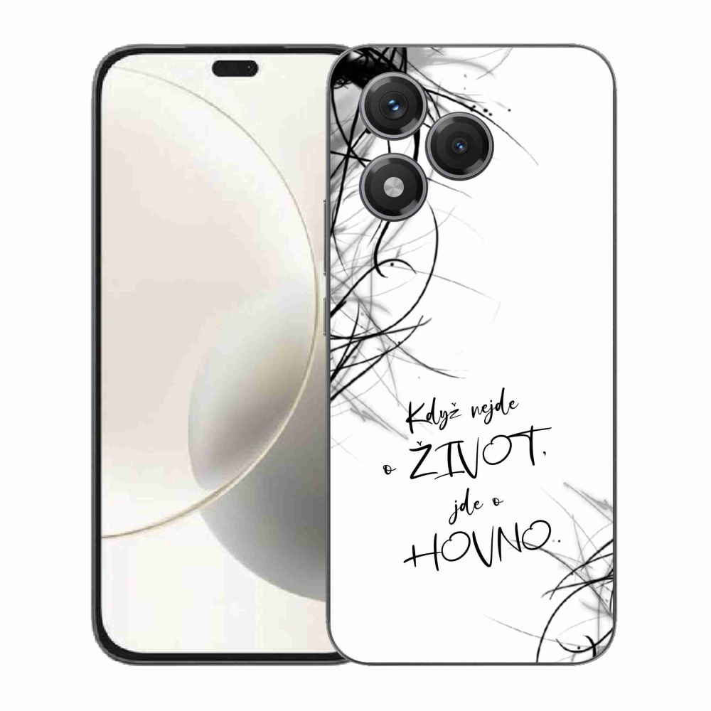 Gelový kryt mmCase na Honor 400 Lite - vtipný text 16 bílé pozadí