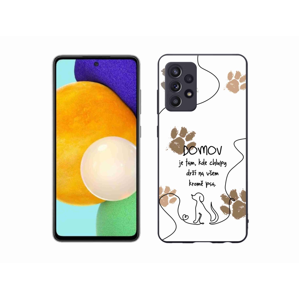 Gelový kryt mmCase na Samsung Galaxy A52/A52 5G - psí motiv bílé pozadí