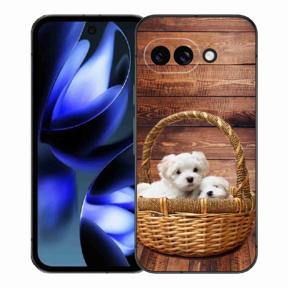 Gelový kryt mmCase na Google Pixel 9a - štěňátka