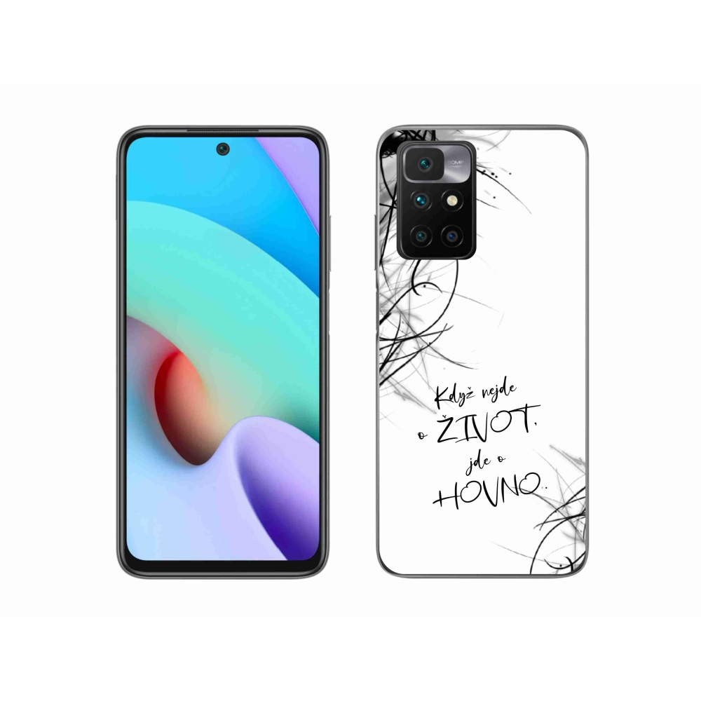 Gelový kryt mmCase na Xiaomi Redmi 10/Redmi 10 (2022) - vtipný text 16 bílé pozadí