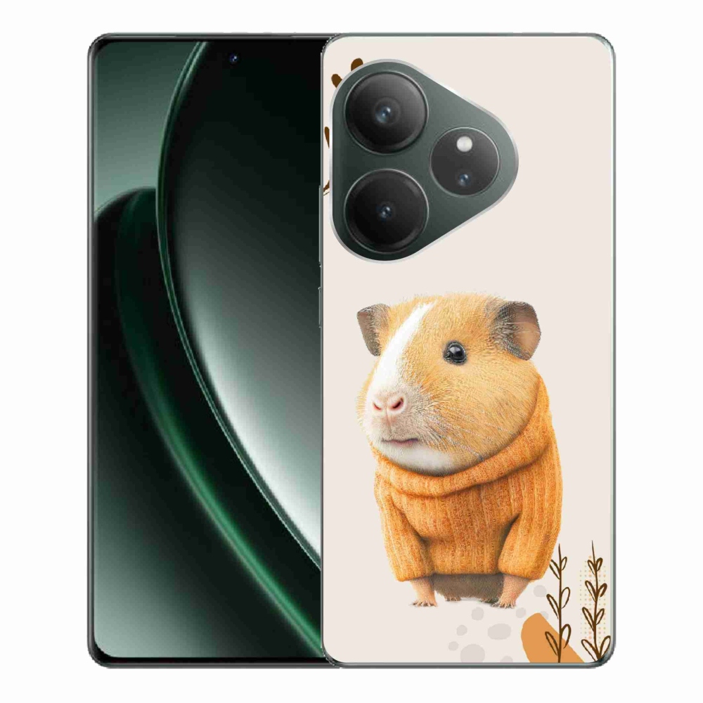 Gelový kryt mmCase na Realme GT 6 5G/GT 6T 5G - morče ve svetru