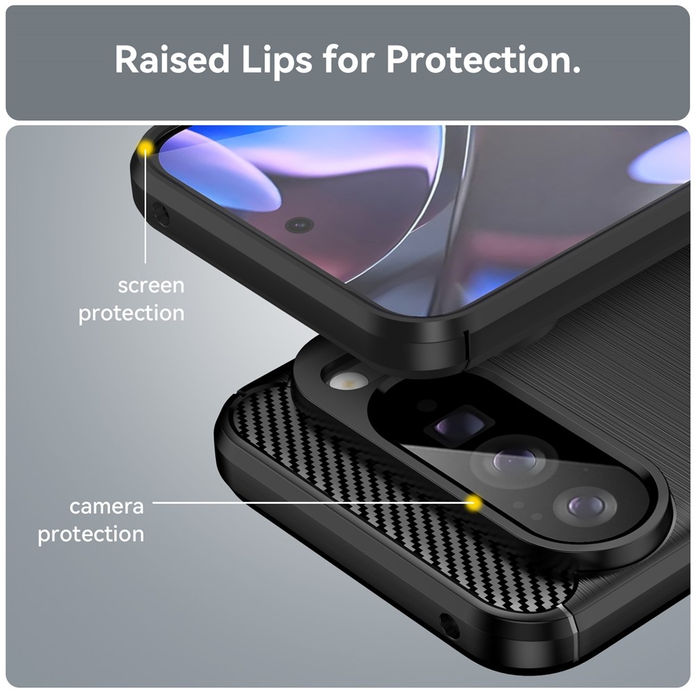 Carbon odolný gelový obal na Google Pixel 10 Pro XL - černý