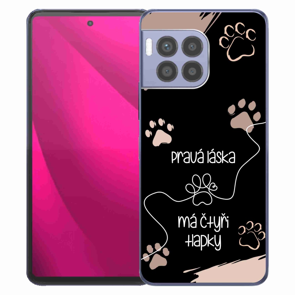 Gelový kryt mmCase na T-Mobile T Phone 2 Pro - psí motiv 1 černé pozadí