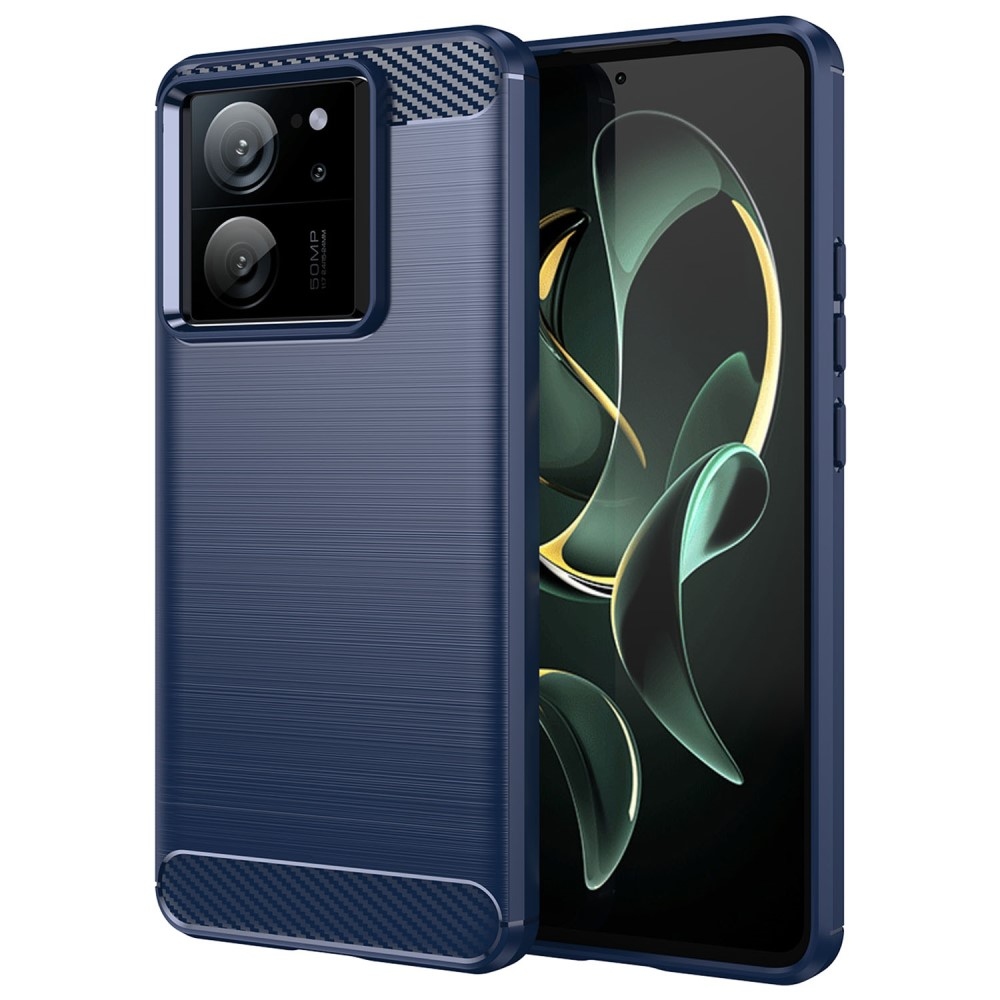 Carbon odolný gelový obal na Xiaomi 13T/13T Pro - modrý