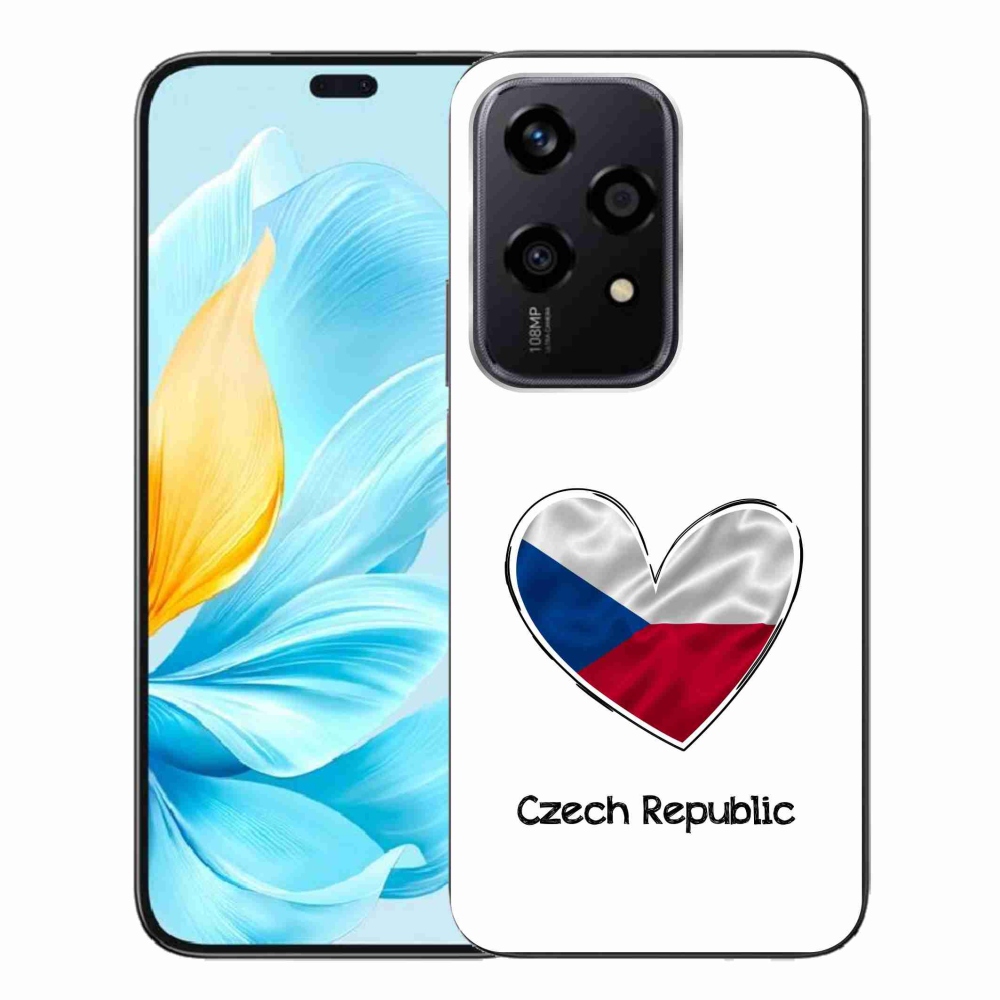 Gelový kryt mmCase na Honor 200 Lite 5G - vlajka srdce bílé pozadí