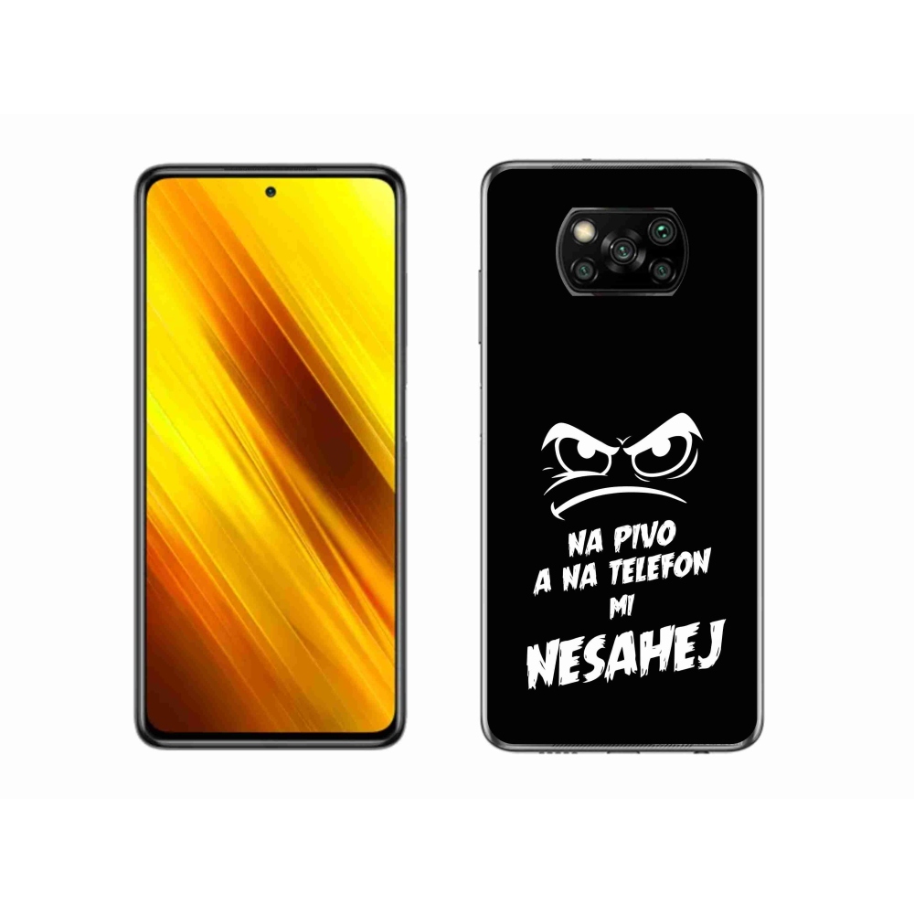 Gelový kryt mmCase na Xiaomi Poco X3 Pro - pivní motiv 2 černé pozadí