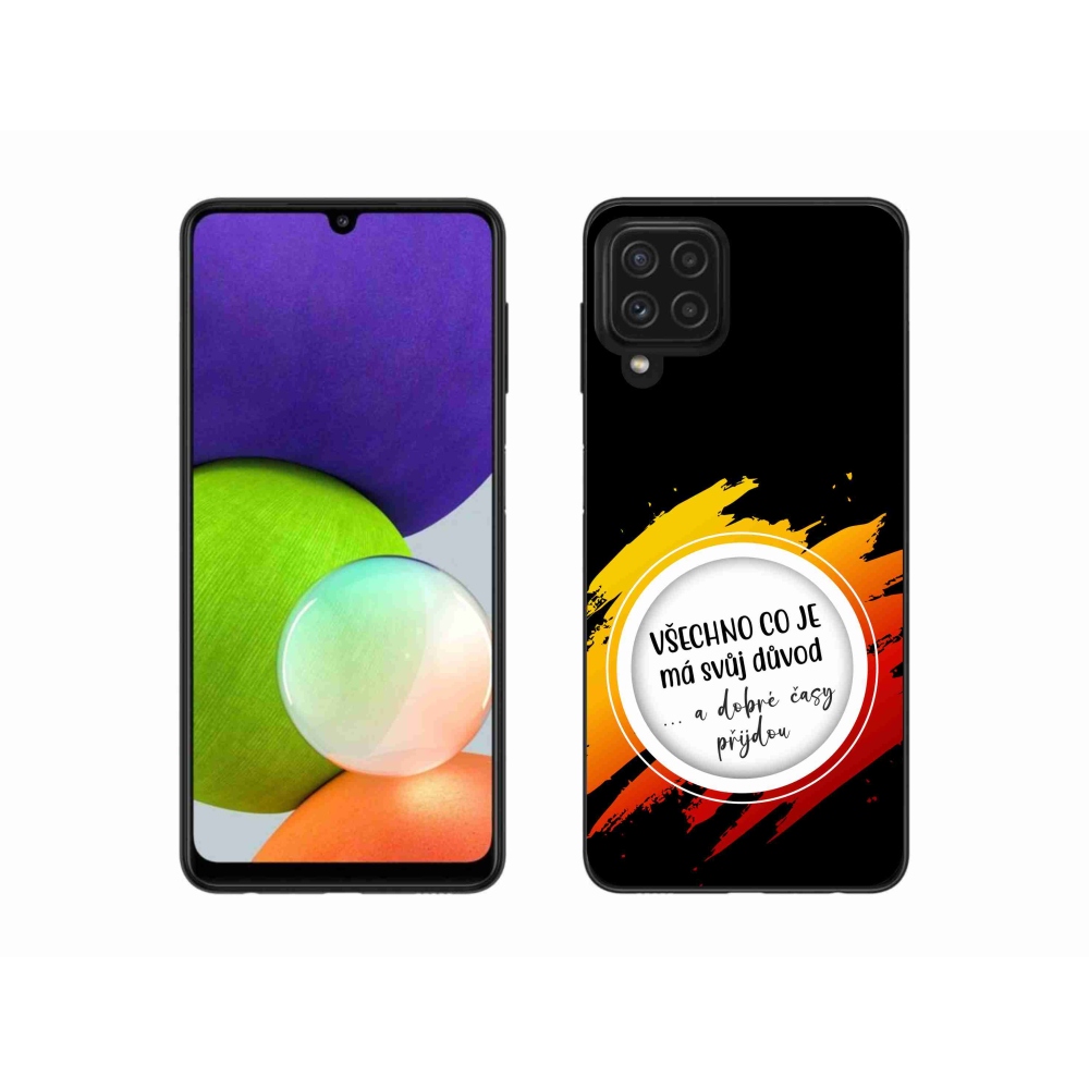 Gelový kryt mmCase na Samsung Galaxy A22 4G - citát 3 černé pozadí
