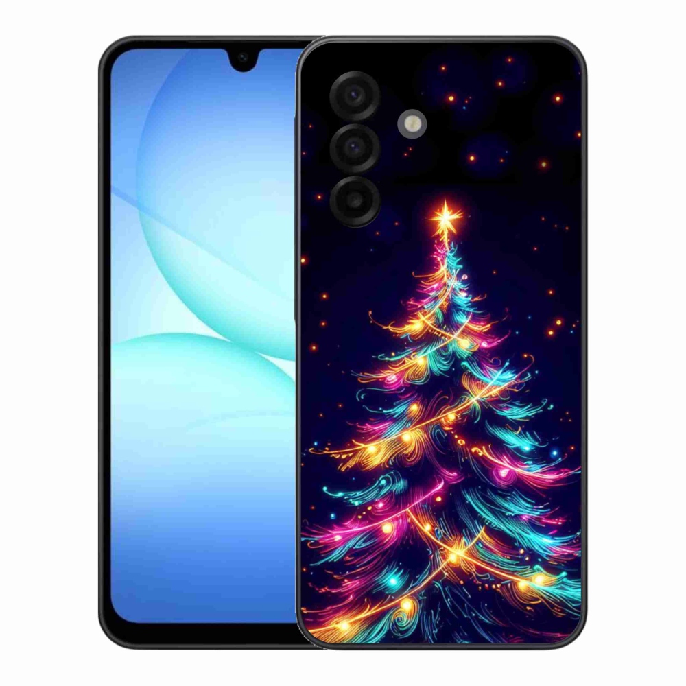 Gelový kryt mmCase na Samsung Galaxy A17 5G - neonový vánoční stromek