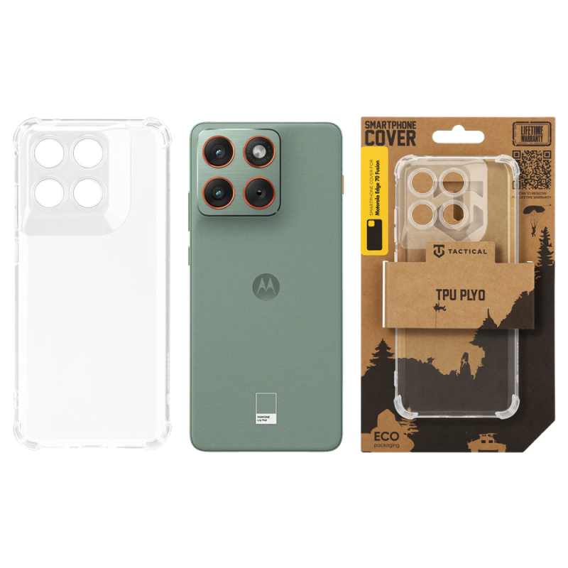 Tactical TPU Plyo Kryt pro Motorola Edge 70 Fusion Transparent