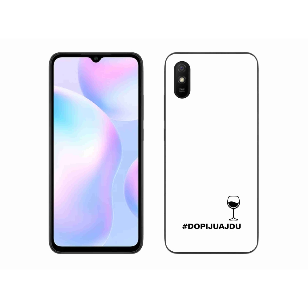 Gelový kryt mmCase na Xiaomi Redmi 9AT - vinný motiv bílé pozadí