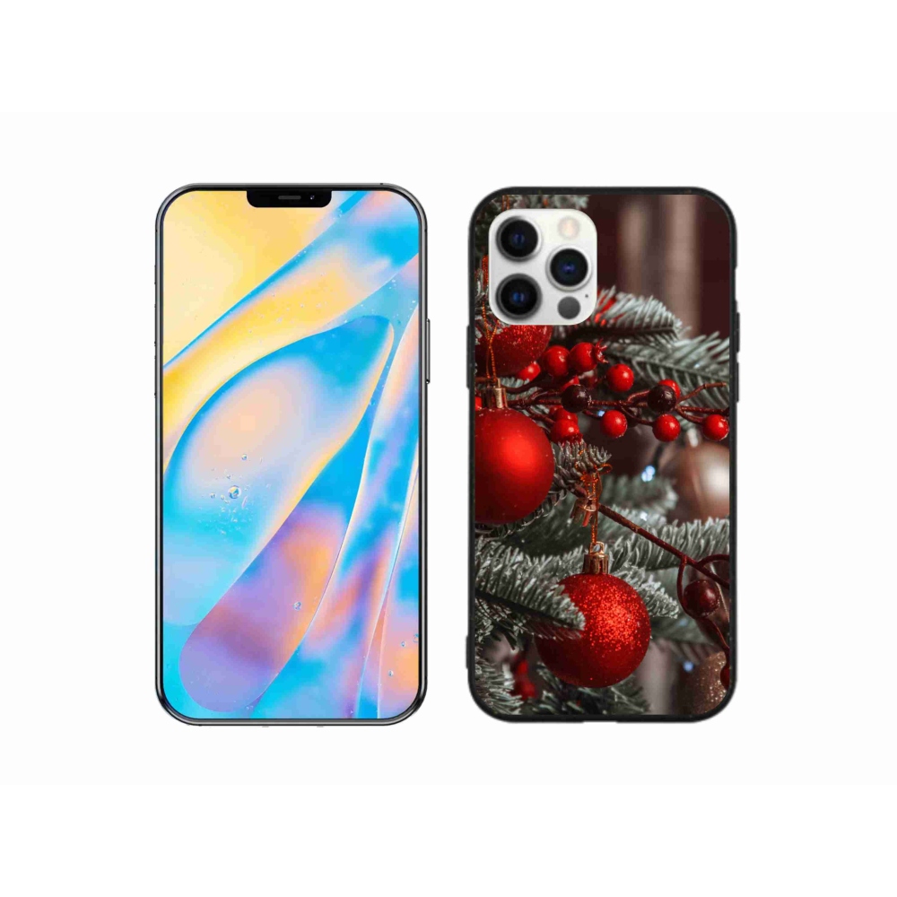 Gelový kryt mmCase na iPhone 12 Pro - vánoční ozdoby 2