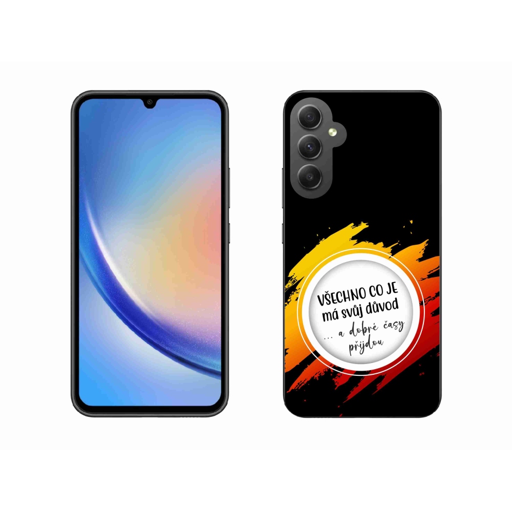 Gelový kryt mmCase na Samsung Galaxy A34 5G - citát 3 černé pozadí